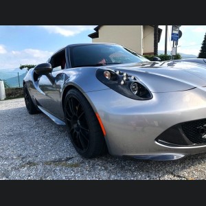 Alfa Romeo 4C Carbon Fiber Front Bumper Lip Trim Kit - Aggressive Design